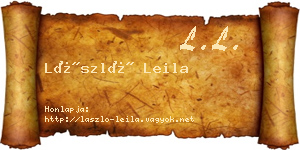 László Leila névjegykártya