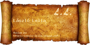 László Leila névjegykártya