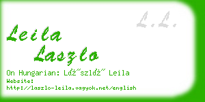leila laszlo business card